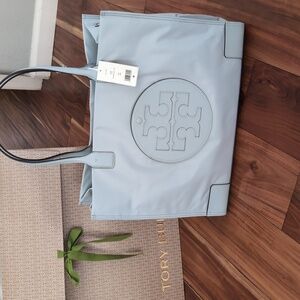 Tory Burch Ella Powder Blue Tote Bag + Dust Bag + Gift Bag Nwt ❤️